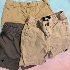 Quiksilver Kids Beige and Gray Shorts Set